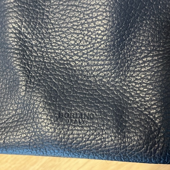 Borlino Luxury Handbag Handmade in Italy Calf Leather Capri Blue - Picture 8 of 9